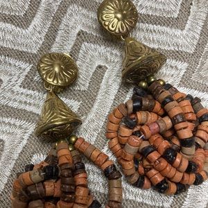 FINAL PRICE 
Clip-On Beaded Twist Earrings